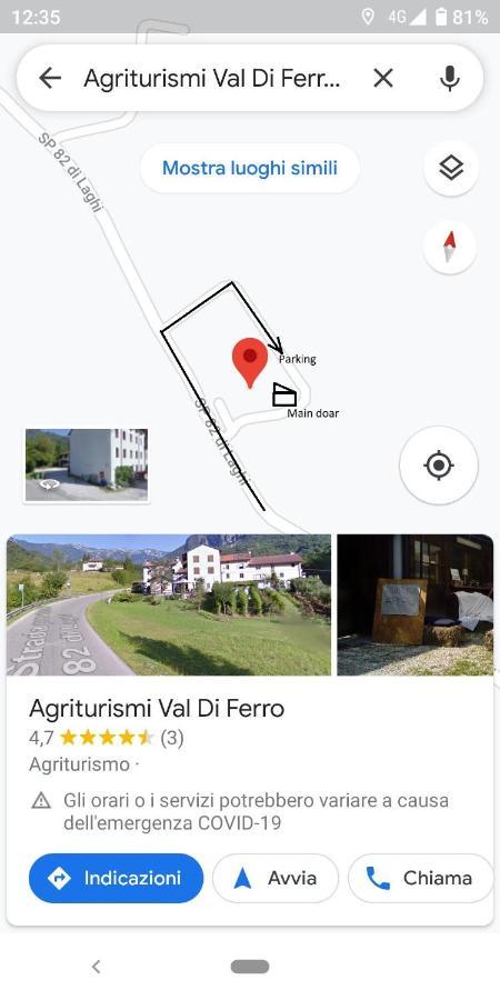 Agriturismo Val Di Ferro Arsiero Exterior foto